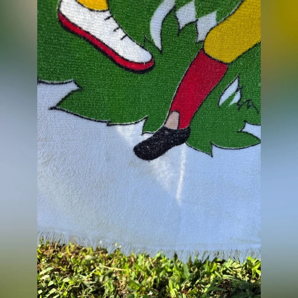 VTG 50's 60's Graphic Novelty Beach Towel Summer Sun Sports  54